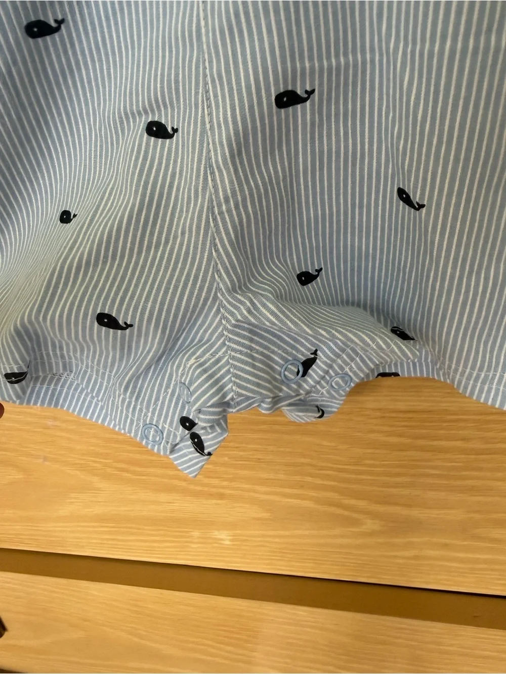 NWT, Little Me Blue Whale Stripe Romper with Hat, 6M